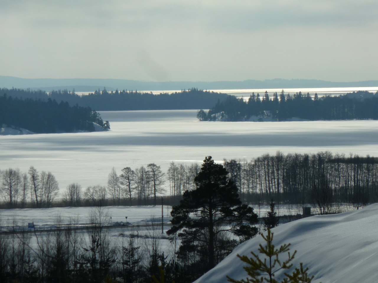Utsikt över Vättern från Björstorpsvägen